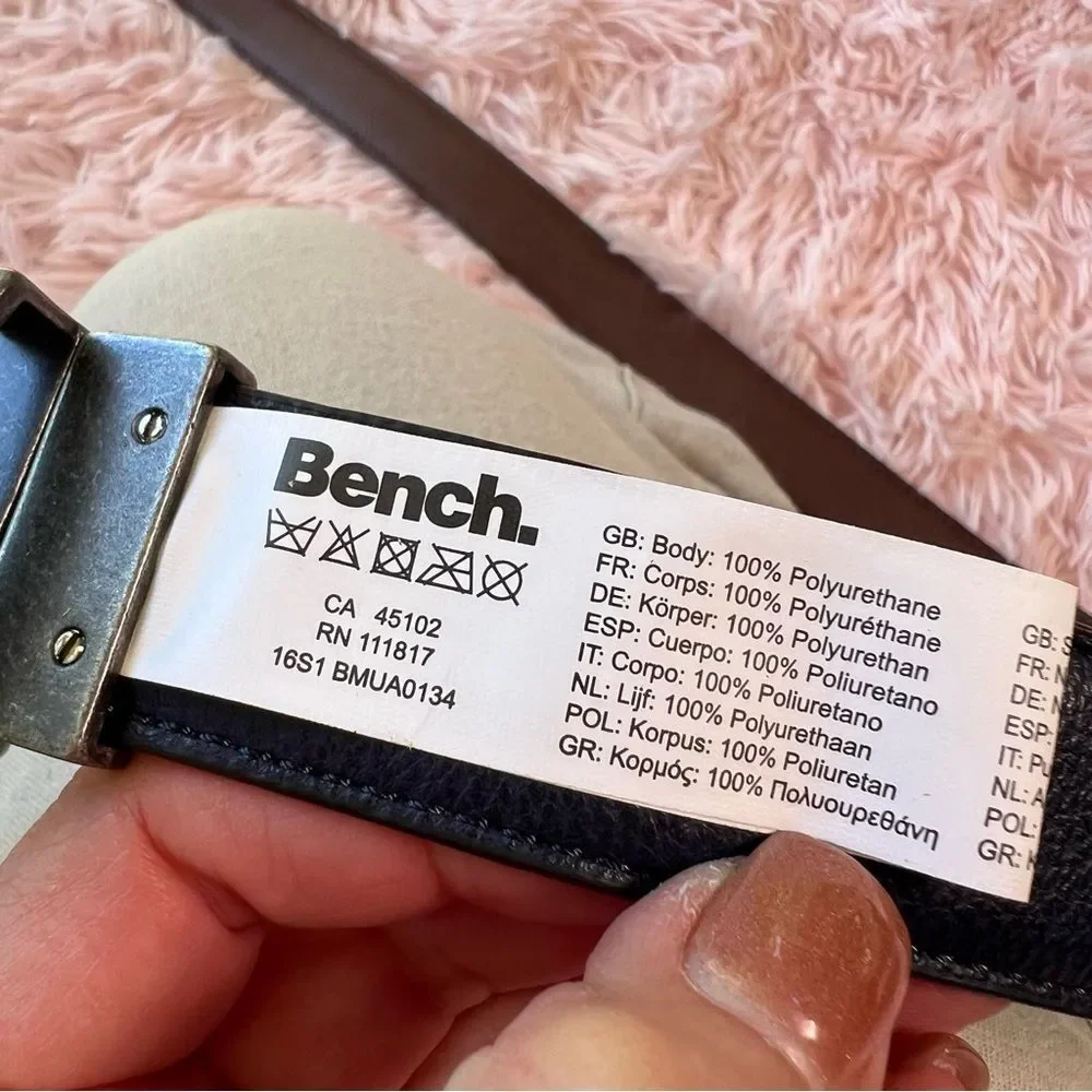 Bench Brown with Reversible Blue Leather Belt NWT size small/medium